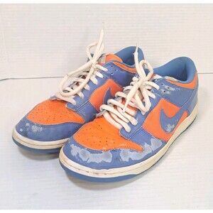 Nike Dunk Low Orange Blue 318019-841 Mens 10.5 Vintage Sneakers Poor Condition